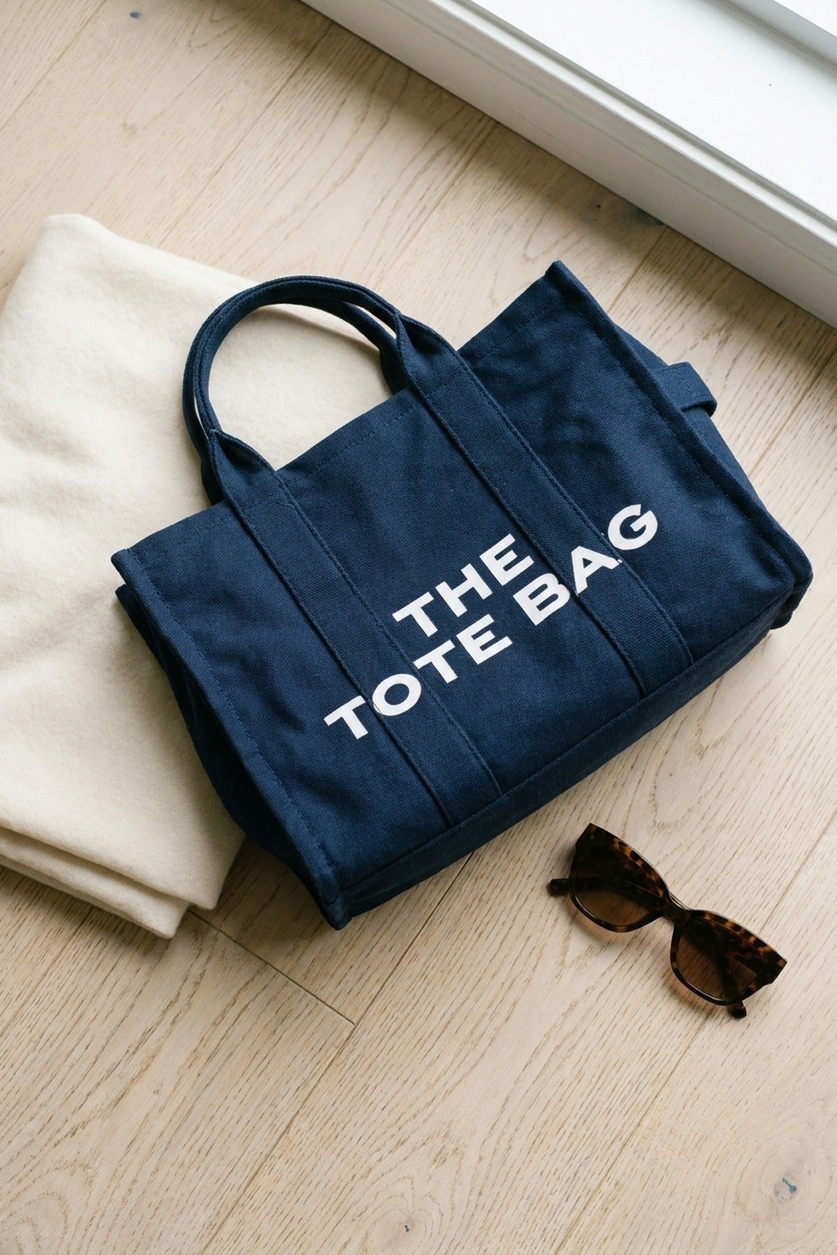 Ludovica Printed Canvas Tote Bag - Navy
