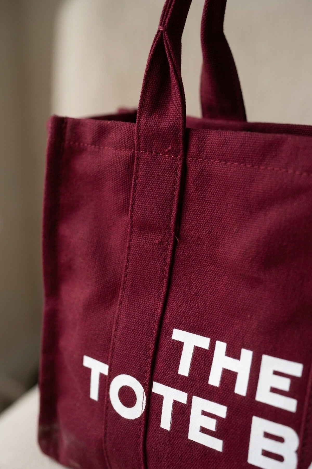Ludovica Printed Canvas Tote Bag - Wine