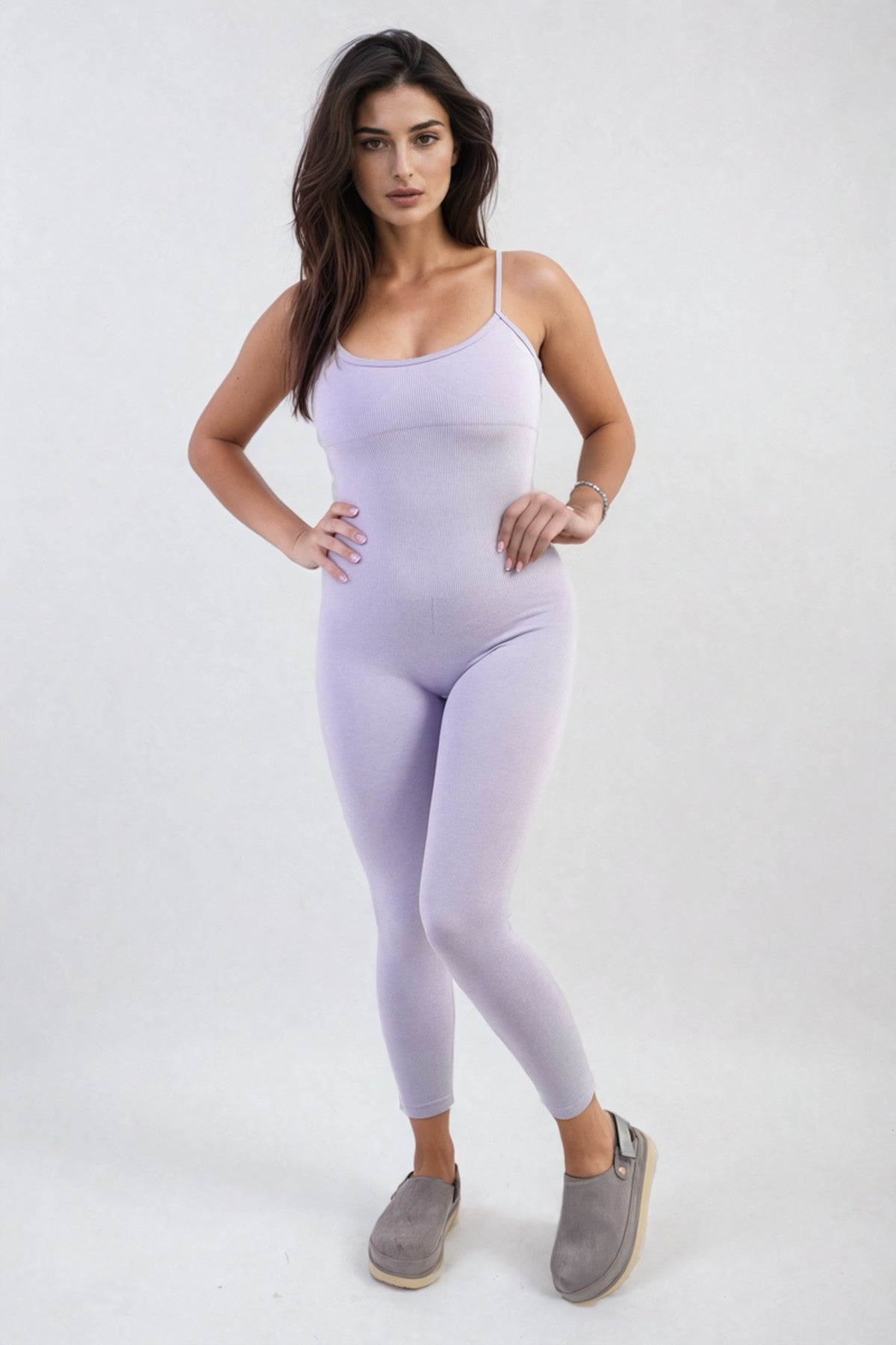 Christina Sleeveless Bodycon Jumpsuit - Lilac