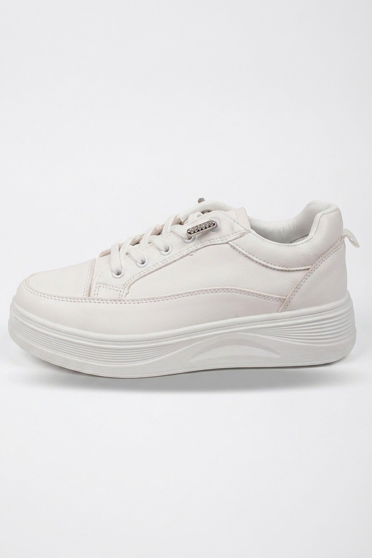 Constance Chunky Sole Lace Up Trainers - White