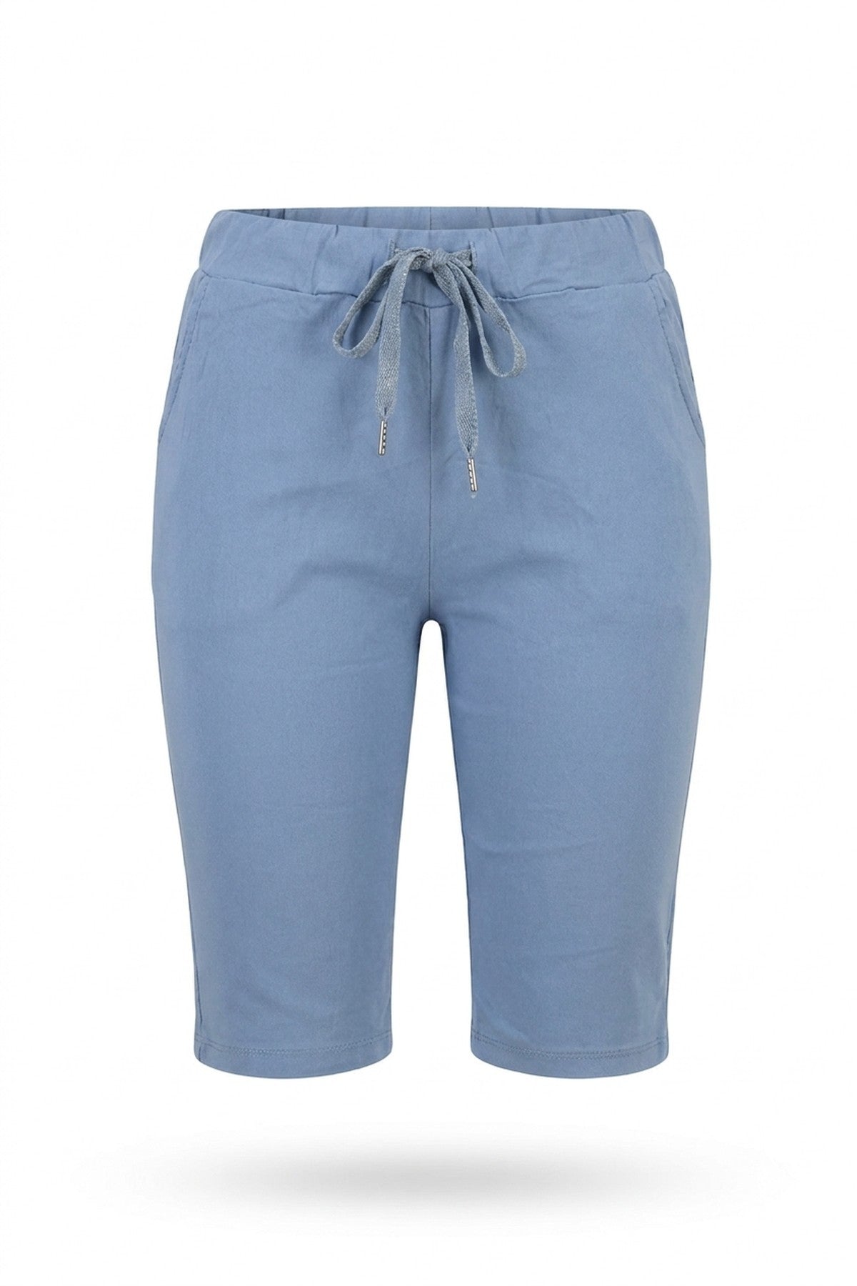 Clarissa Elasticated Waist Drawstring Shorts - Jeans_wb