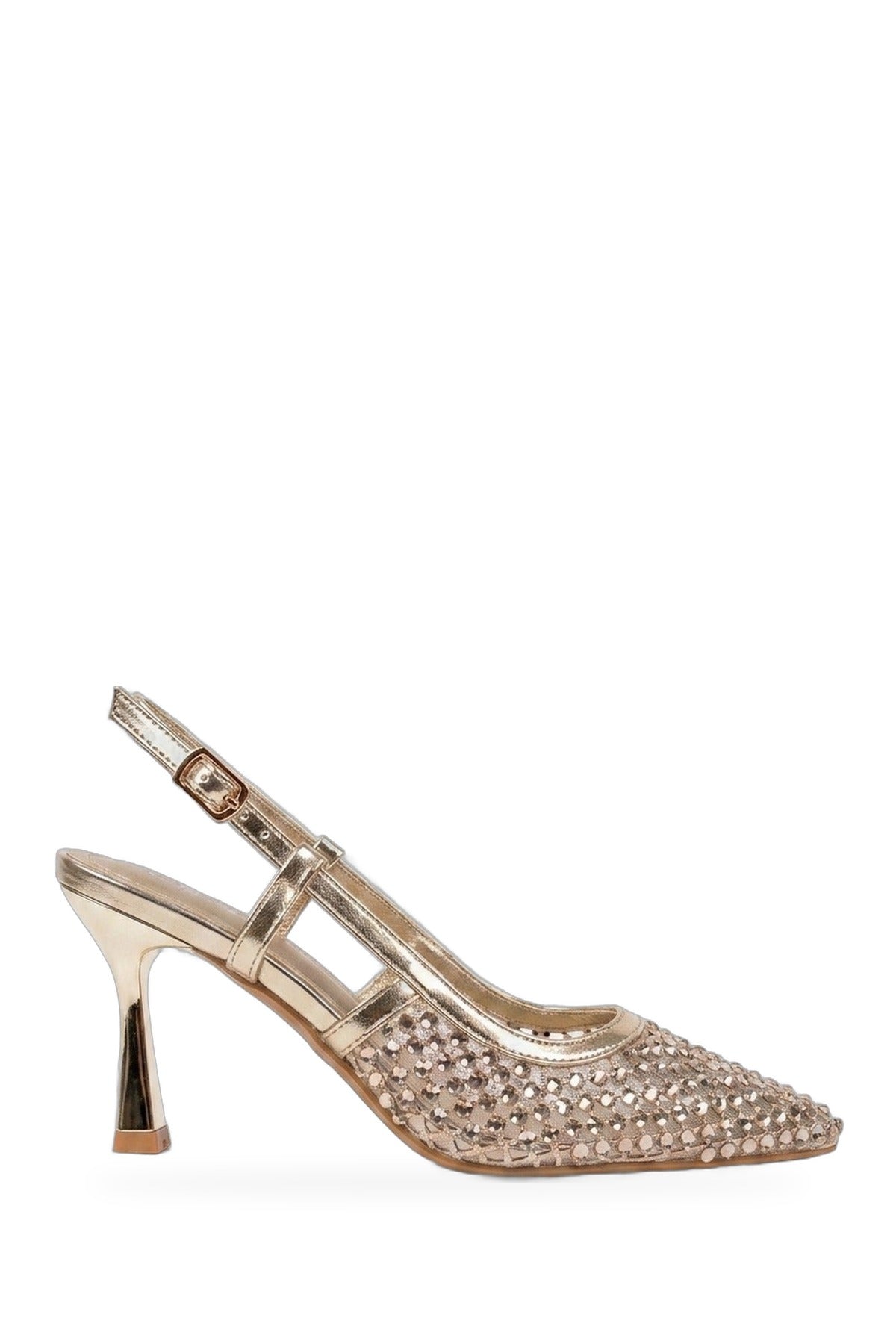 Constance Crystal Embellished Pointed Toe - Gold