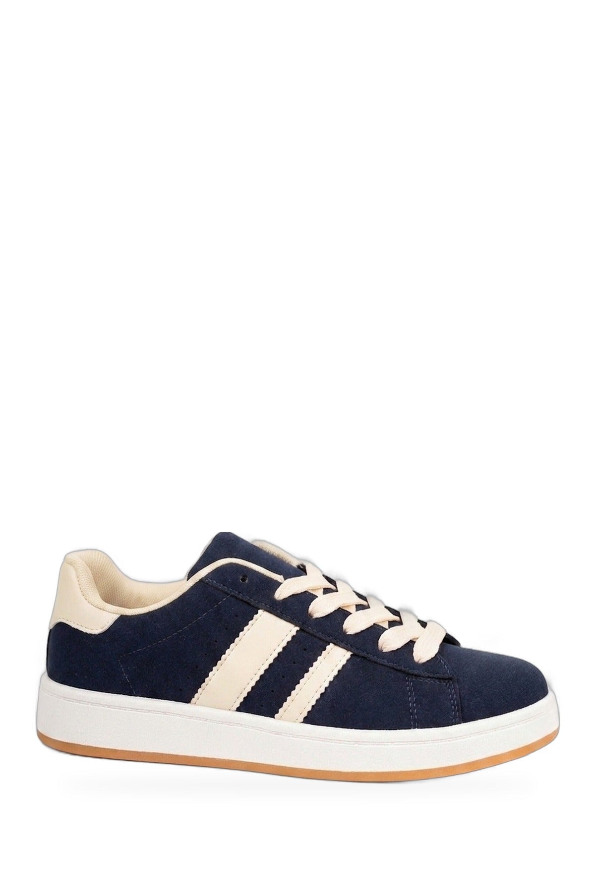 Constance Faux Suede Stripe Trainers - Pink