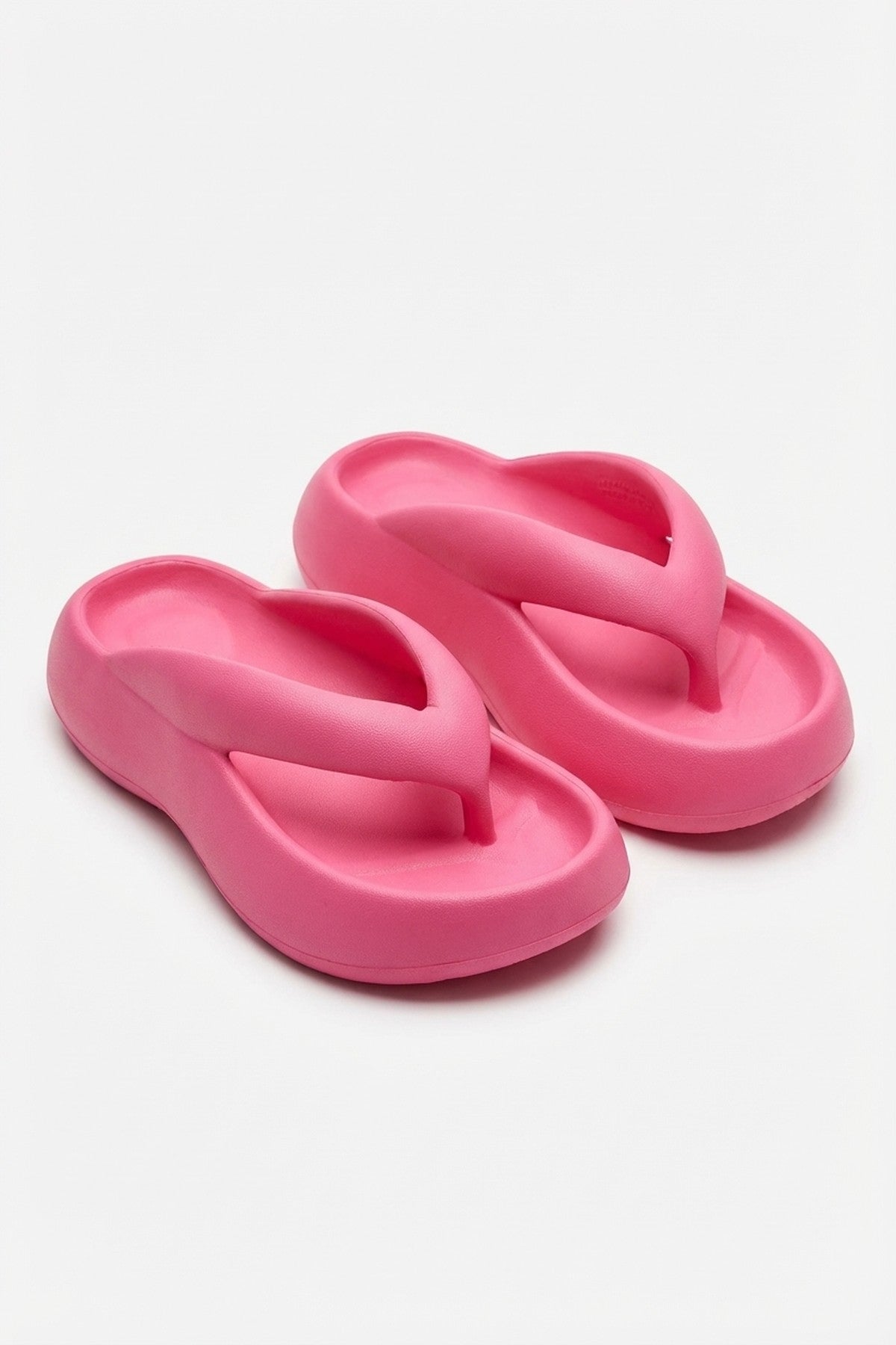 Cora Chunky Platform Flip-flops Sandals - Fuschia
