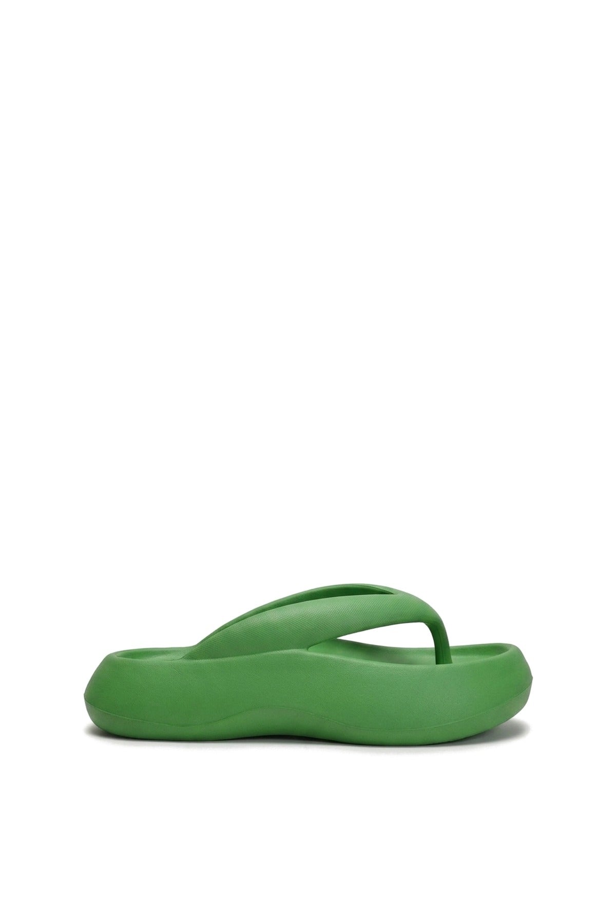 Cora Chunky Platform Flip-flops Sandals - Green