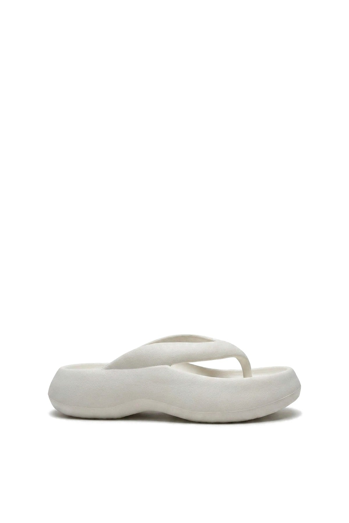 Cora Chunky Platform Flip-flops Sandals - White