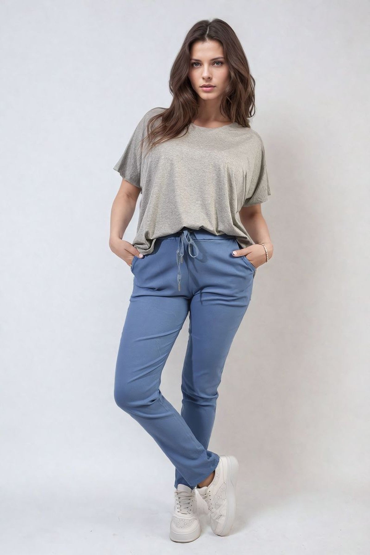 Delilah Casual Drawstring Trousers - Jeans