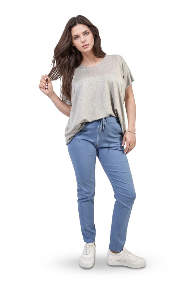 Delilah Casual Drawstring Trousers - Jeans_wb