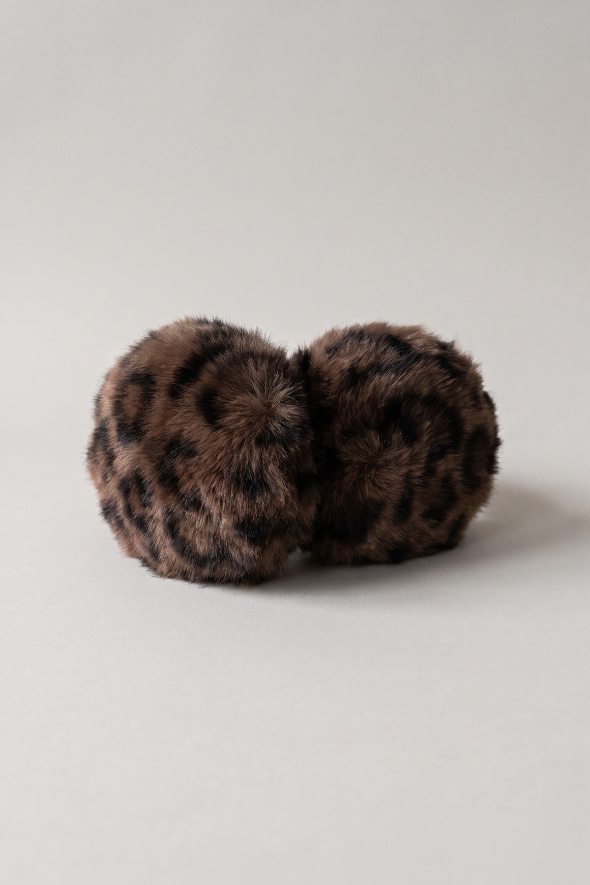 Oliwia Faux Fur Leopard Print Earmuffs - Brown Leopard