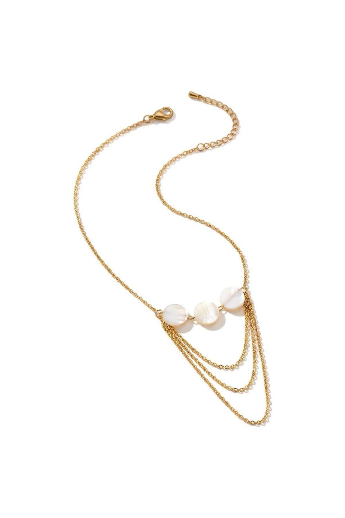Eleni Gold Tone Layered Necklace - Gold_wb