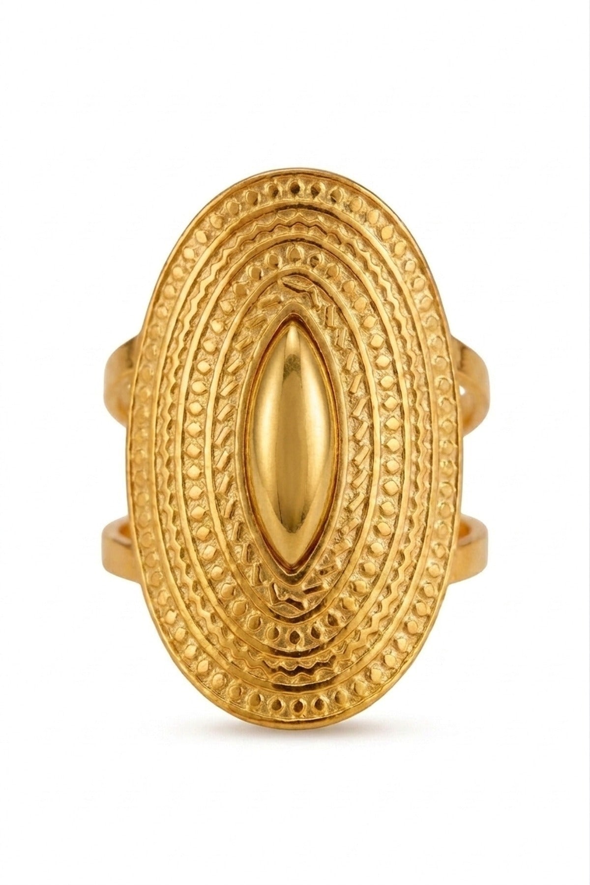 Emaar Oval Open Ring - Gold