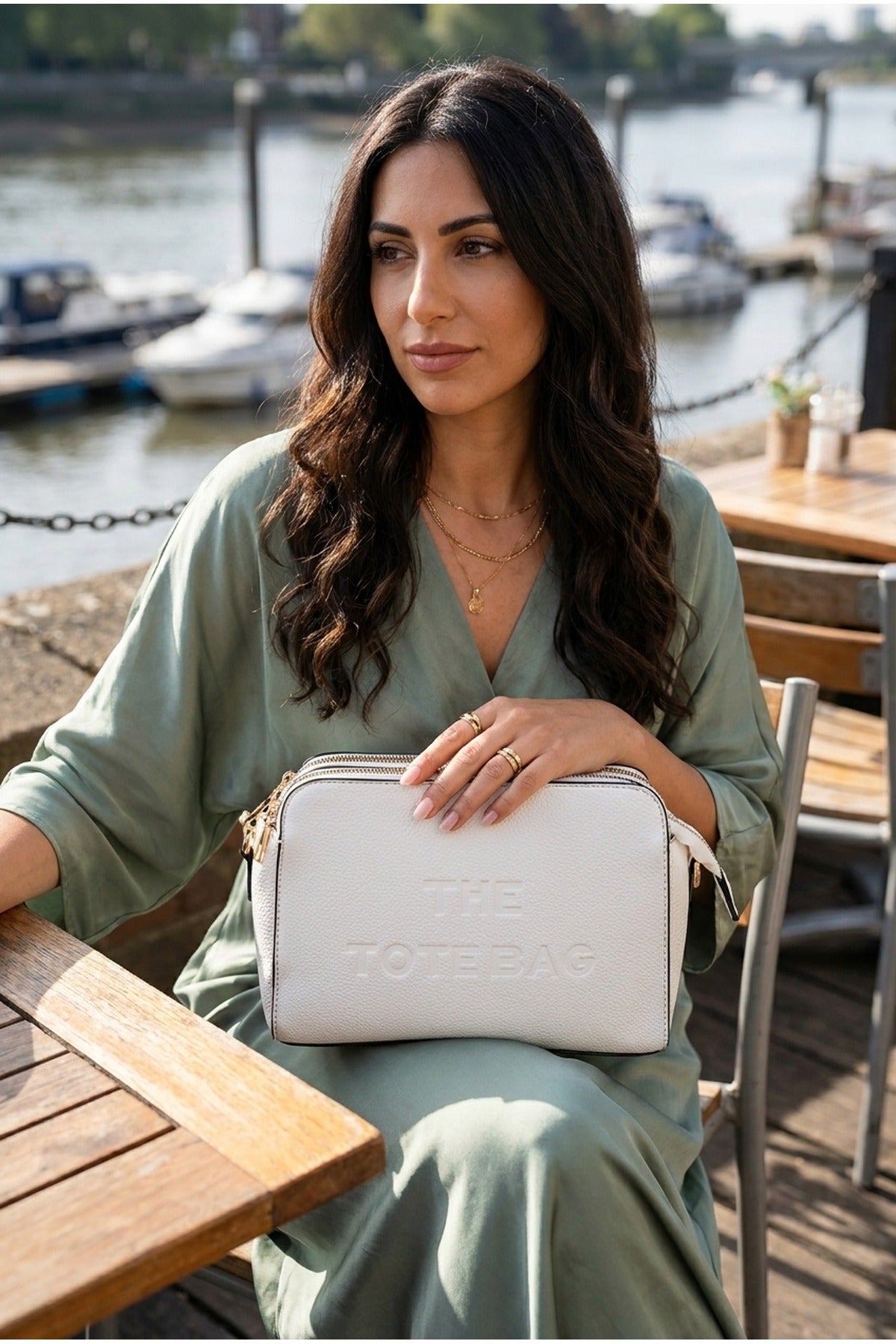Saoirse Pebbled Faux Leather Camera Bag - White