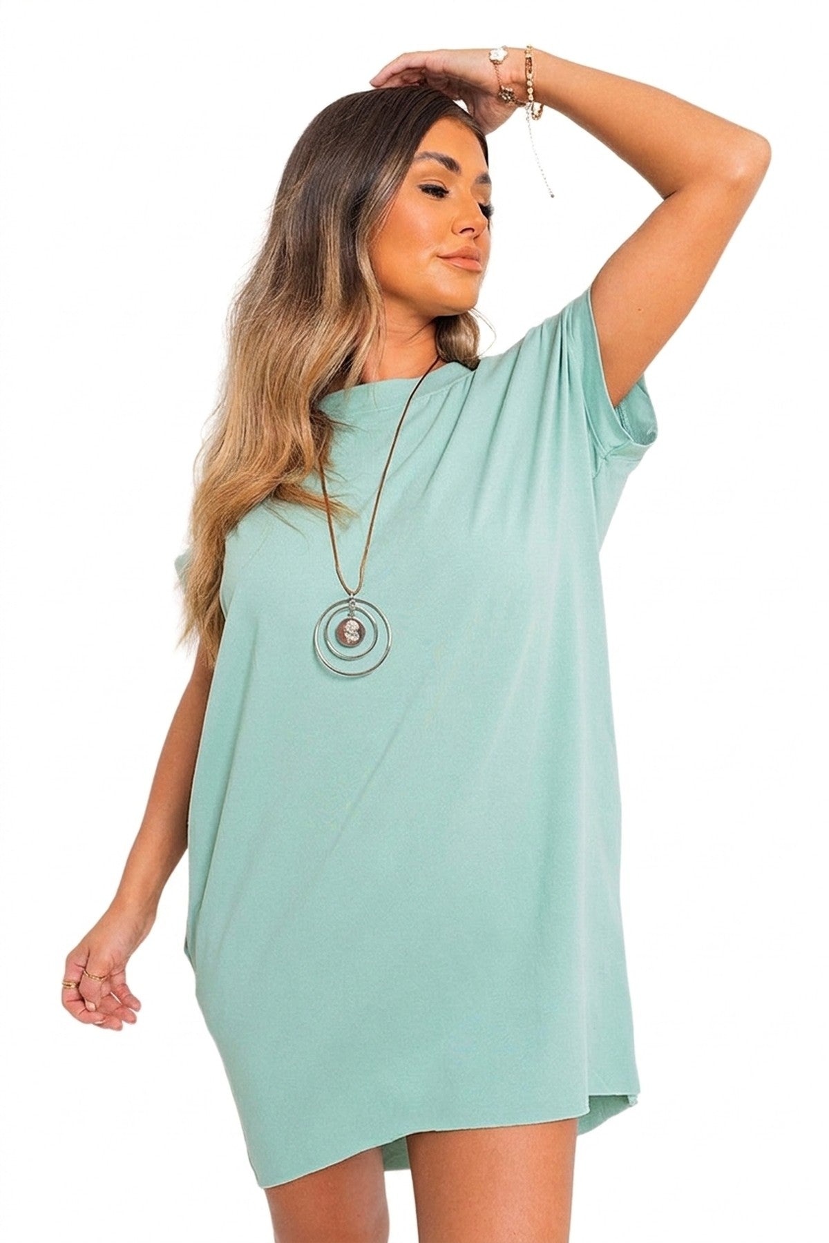 Esme Short Sleeve With Front Pockets Top - Sage