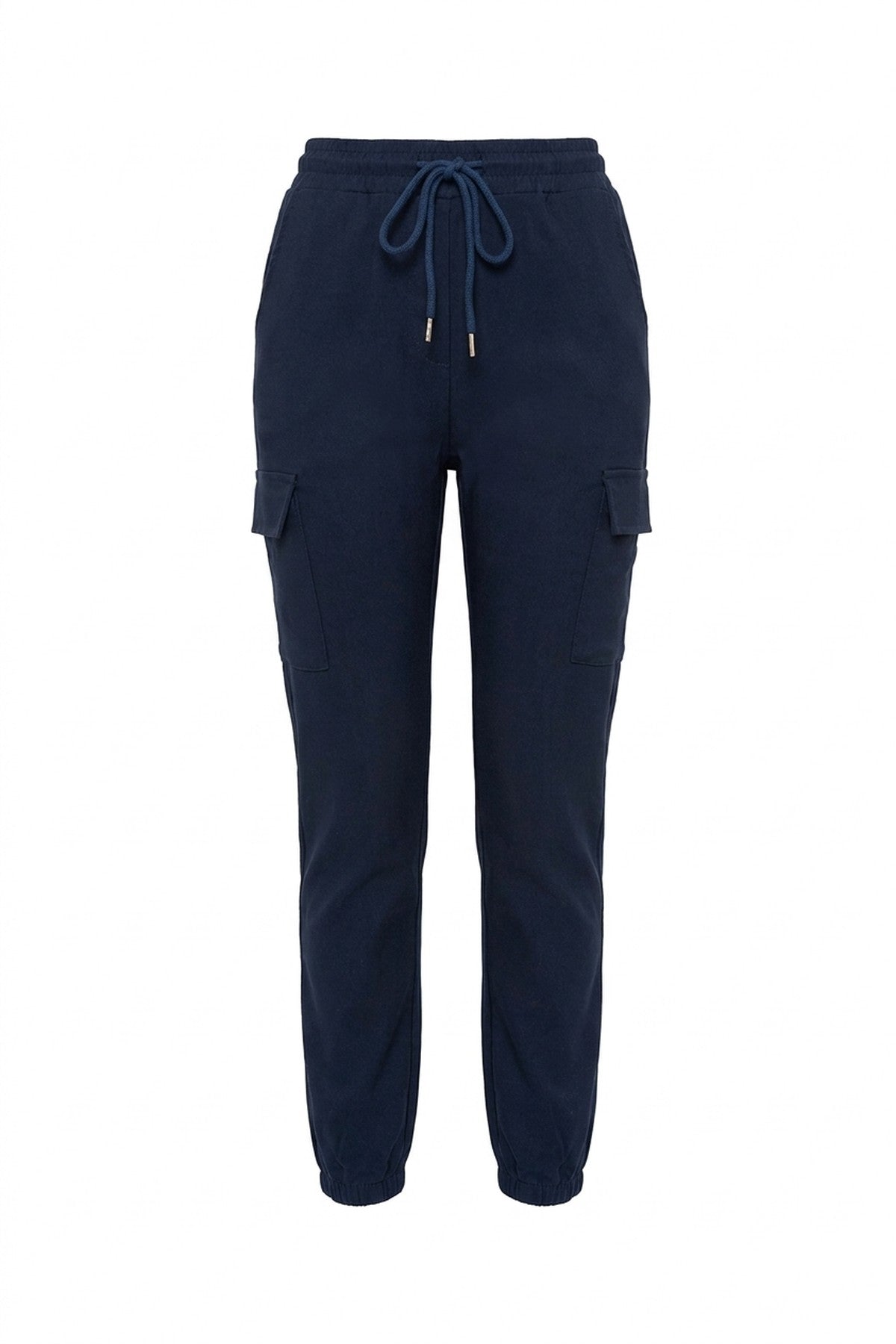 Frankie Cargo Pocket Trouser With Drawstring - NAVY_wb
