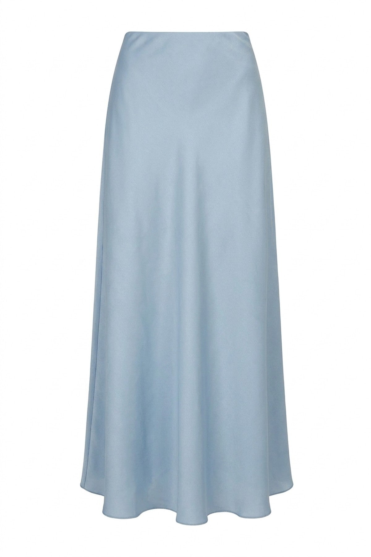 Estella Lightweight High Waisted Maxi Skirt - Blue