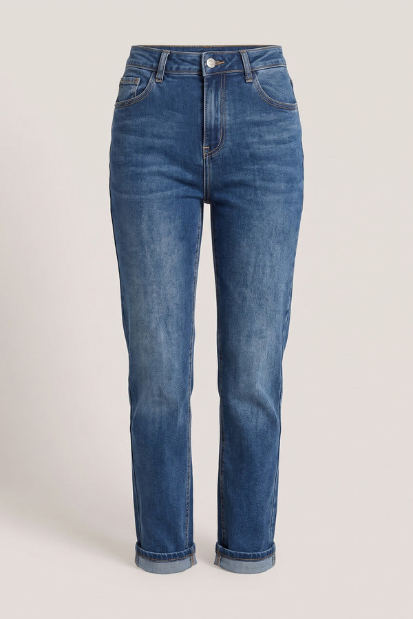 Kathryn Straight Leg High Waist Jeans - Denim