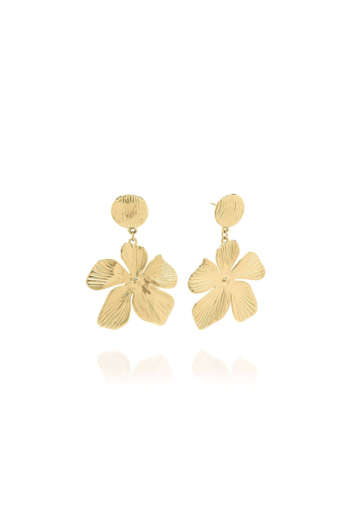Malia Bloom Statement Earrings - Gold
