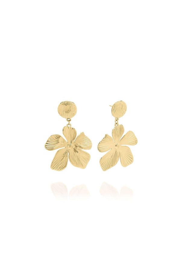 Malia Bloom Statement Earrings - Gold