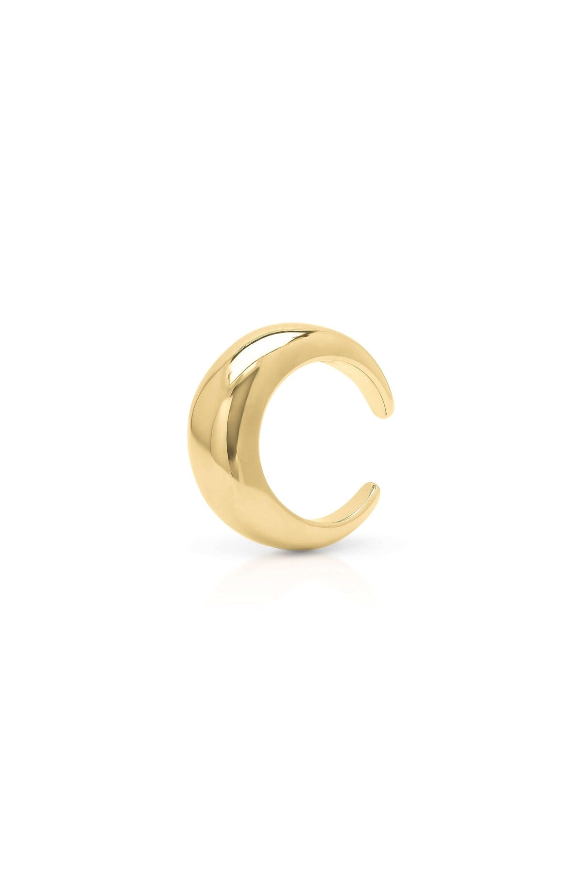 Noura Dome Band Ring by ARIIRA, smooth gold dome ring with reflective surface, perfect for daily wear and layering.