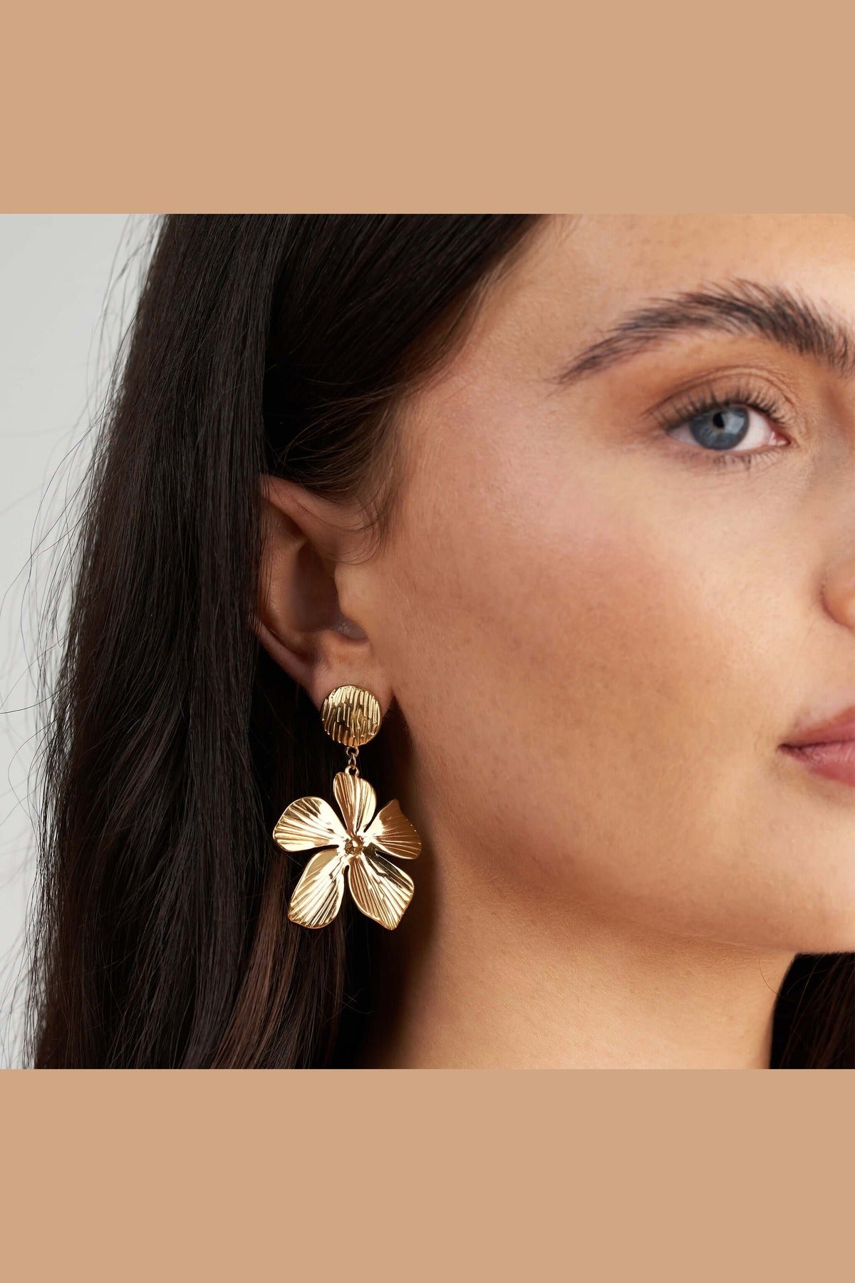 Malia Bloom Statement Earrings - Gold