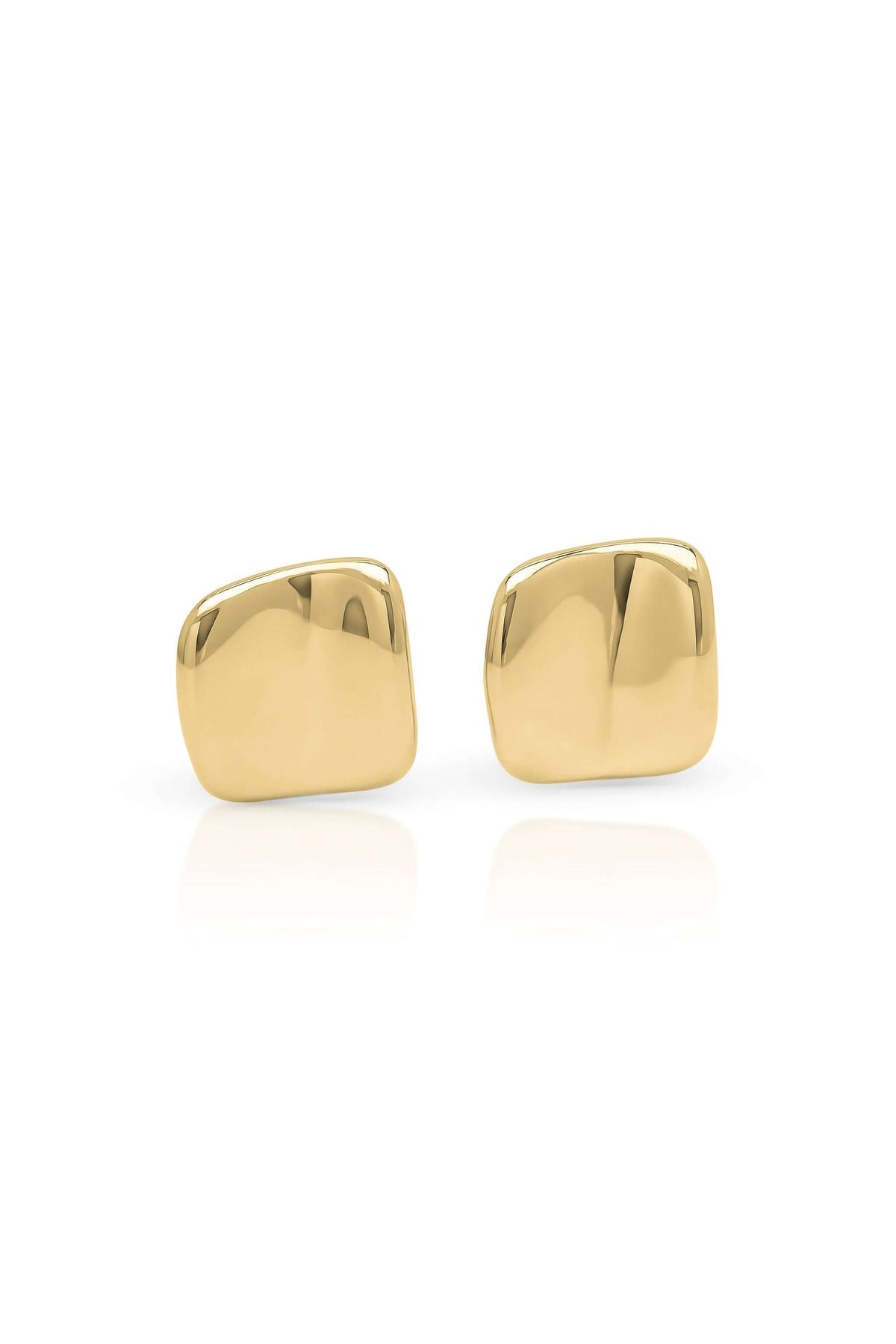 Lara Organic Drop Studs - Gold