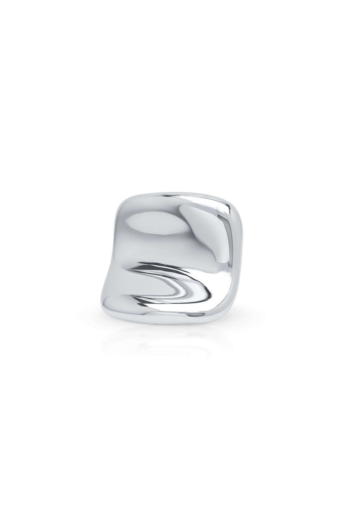 Lara Organic Drop Studs - Silver