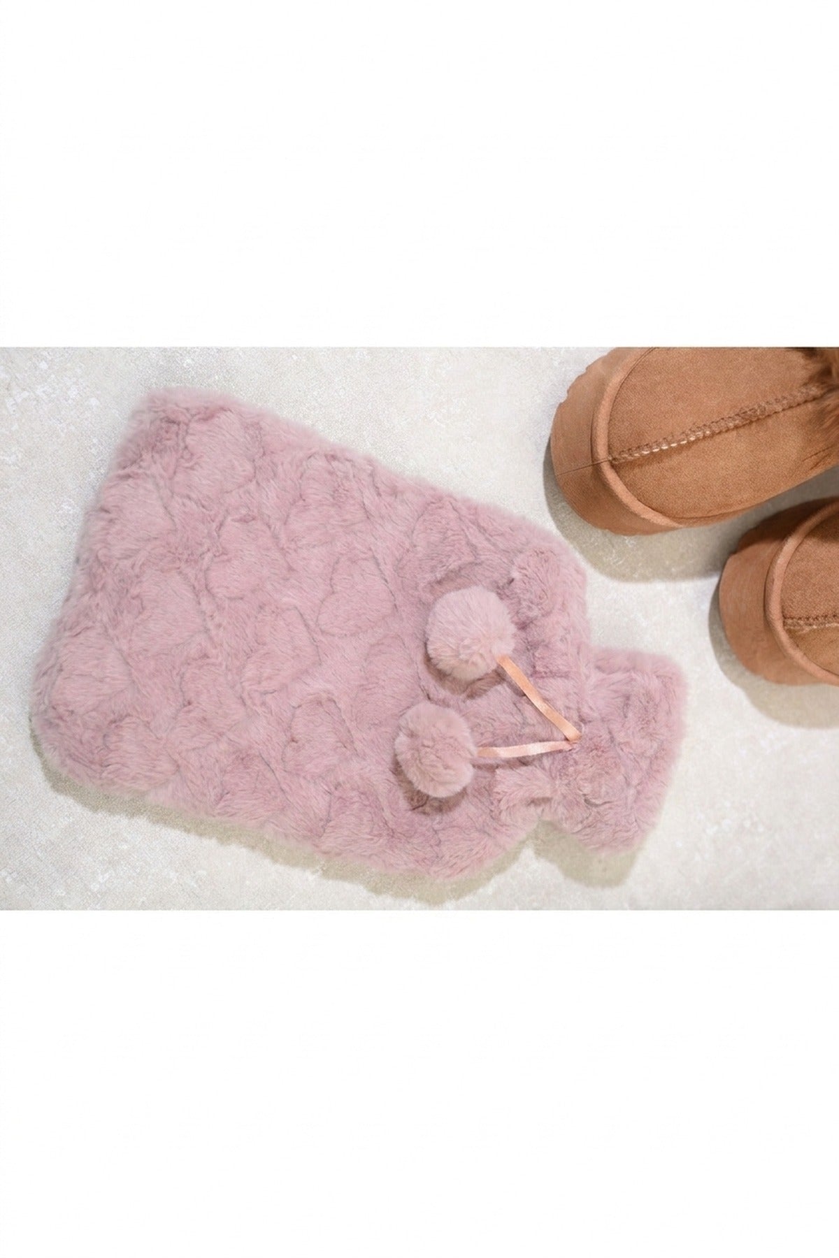 Ivy Faux Fur Hot Water Bottle - Lht Pink