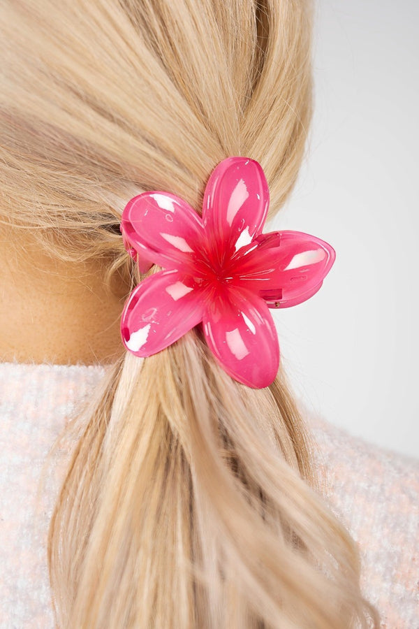 Jameela Flower Shaped Hair Claw Clip - Fuschia