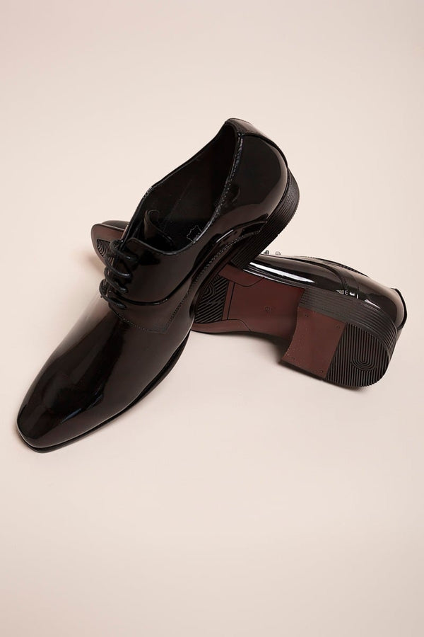 Jaxon Lace Up Derby Formal Dress Work Shoes - Jet Black