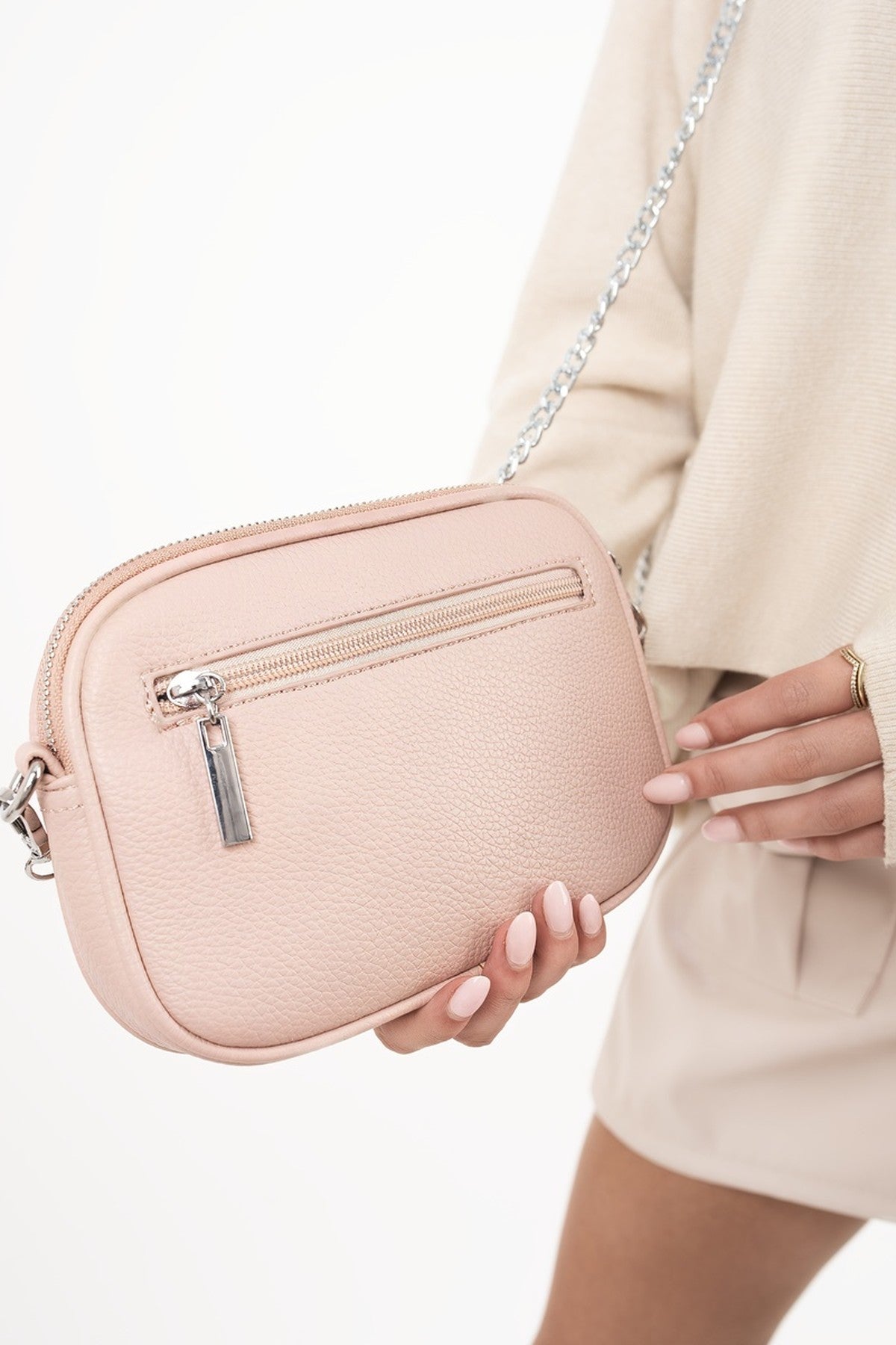 Jinaya Mini Shoulder Bag With Bee Detail - Pink