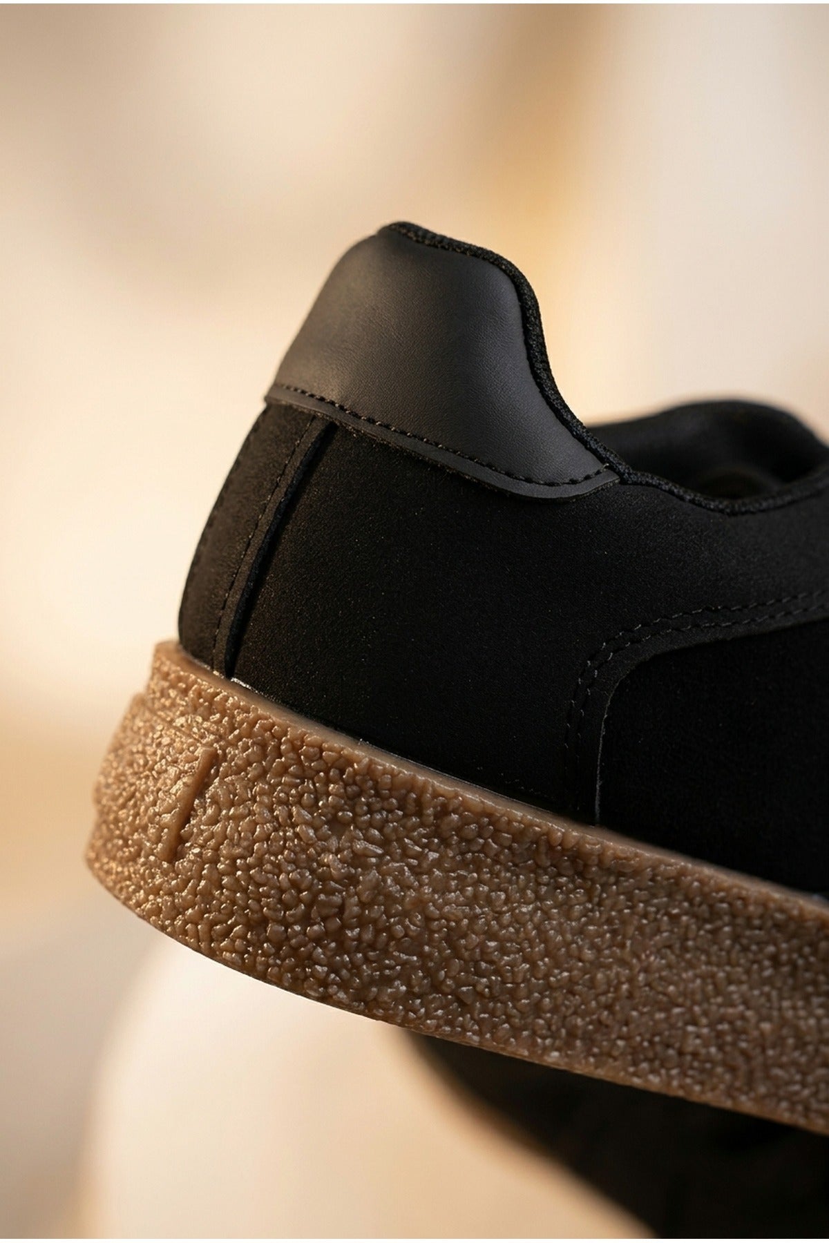 Sybil Faux Suede Platform Trainers - Black