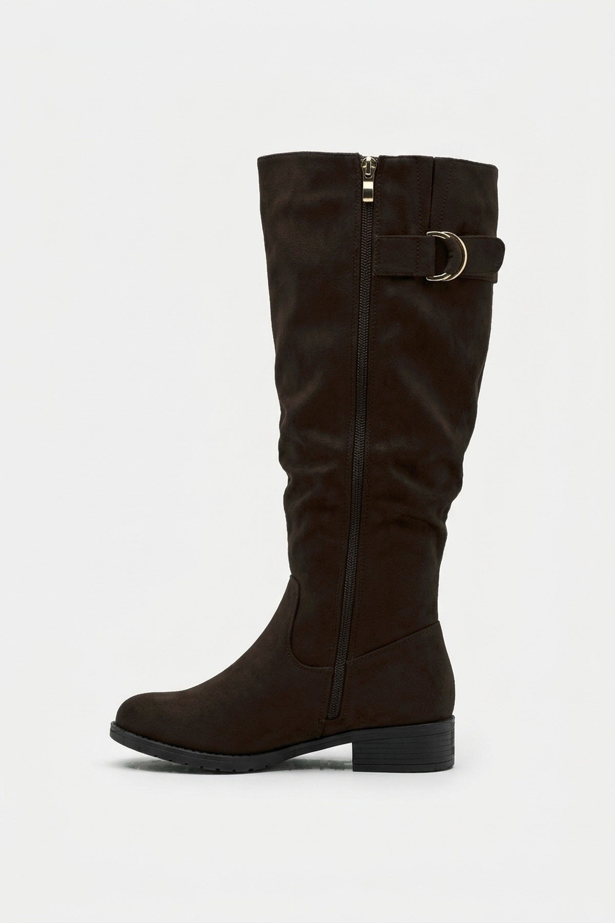 Kasia Knee High Riding Boots - Brown Suede