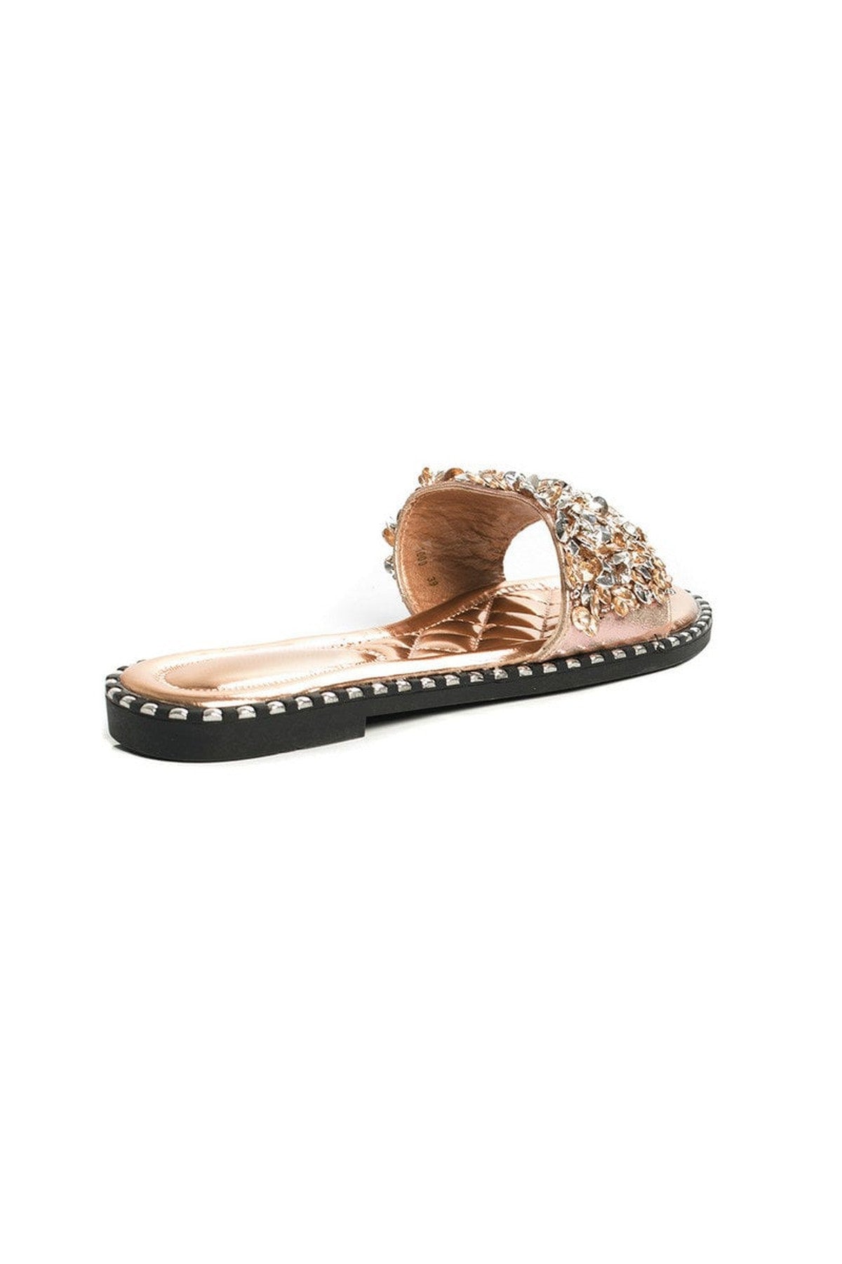 Libby Embellished Open Toe Sandals - Rose Gold