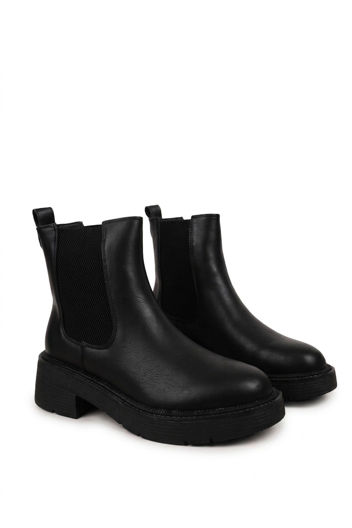 Lucila Chunky Sole Chelsea Boots - Black_wb