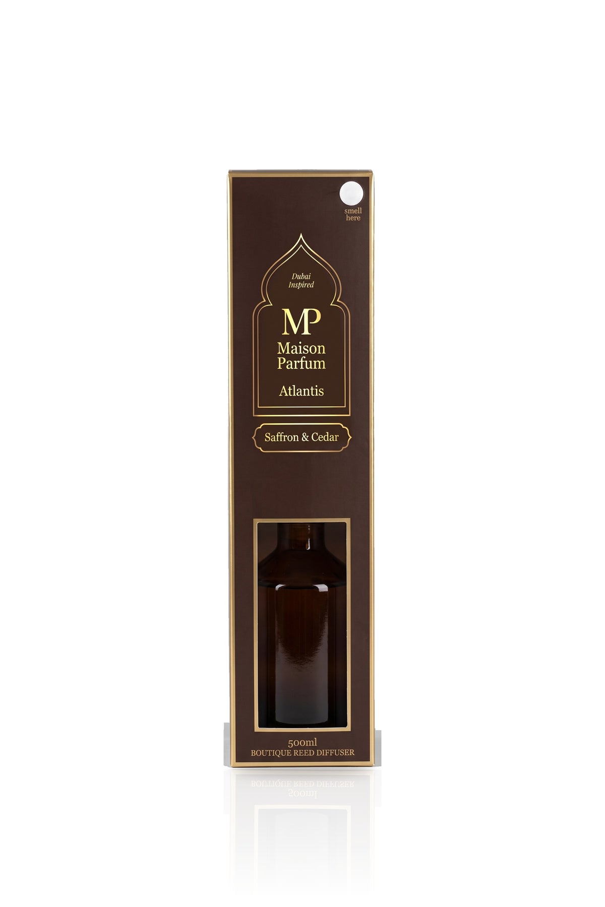Maison Parfum Atlantis Saffron & Cedar Reed Diffuser 500ml - Saffron & Cedar