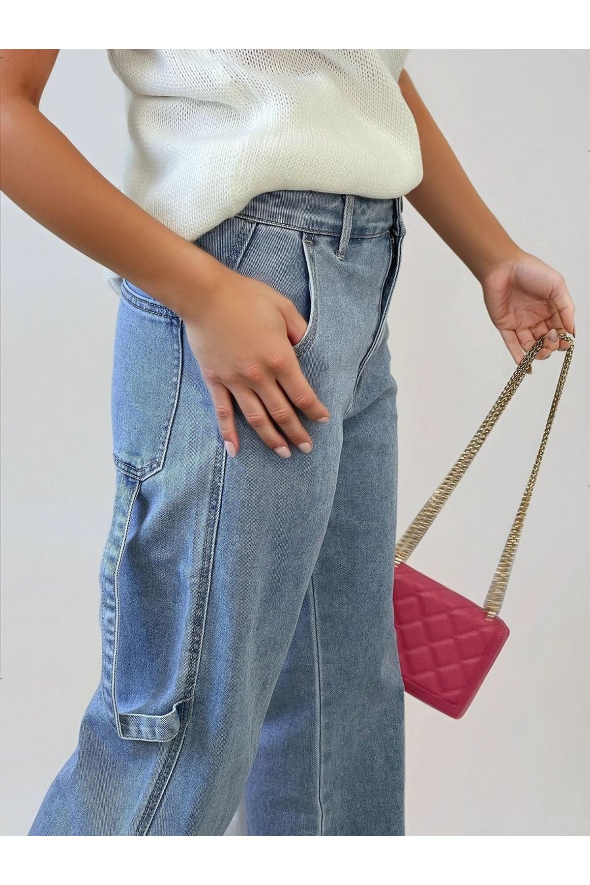 Margaret Loose Straight Leg Jeans - Denim