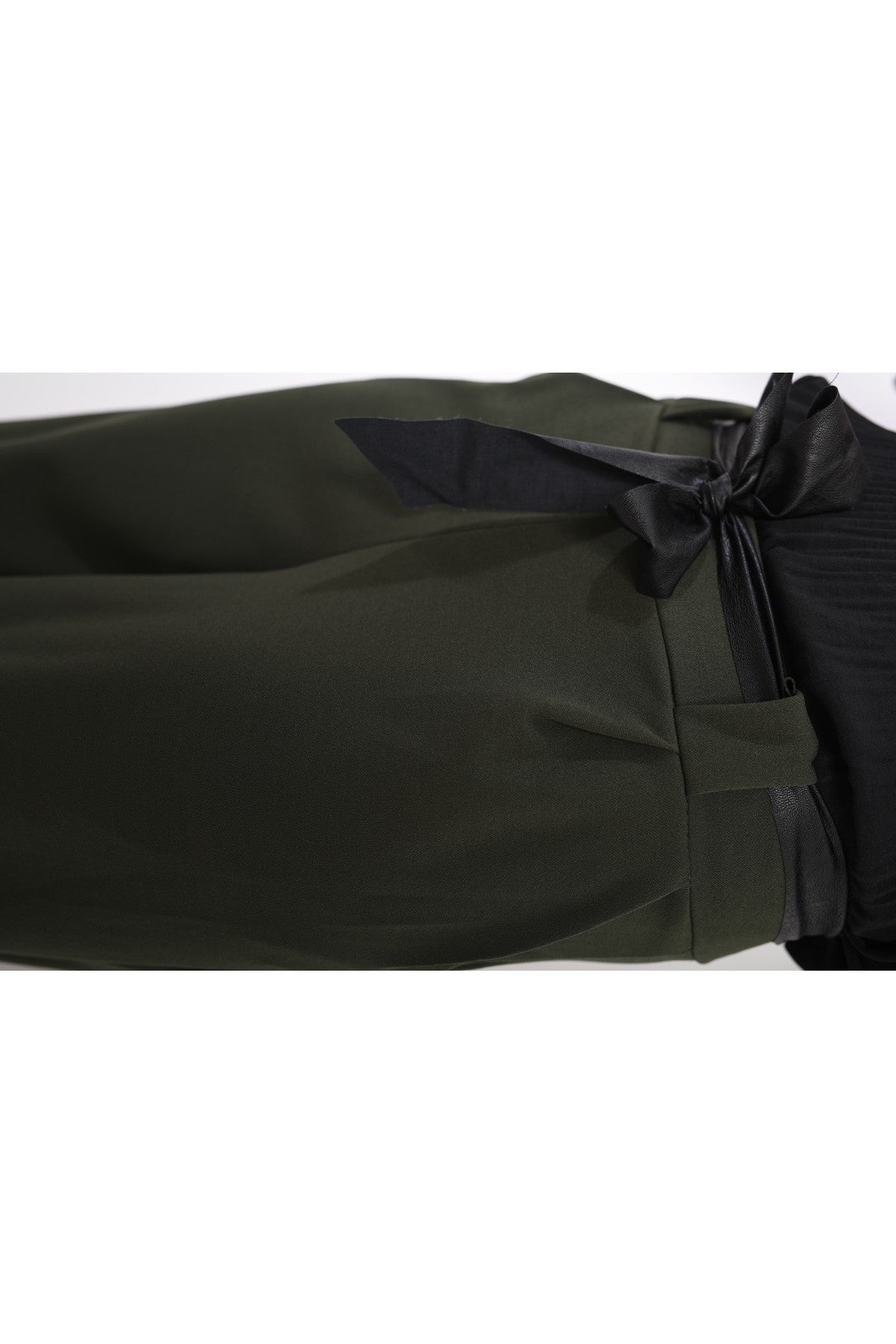 Mariana Belted High Waist Wide Leg Trouser - Khaki