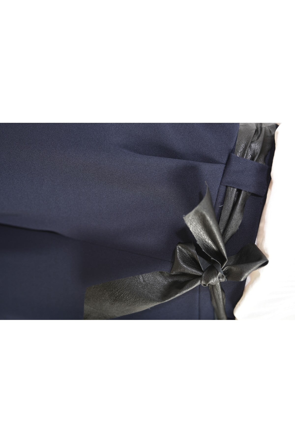 Mariana Belted High Waist Wide Leg Trouser - Navy