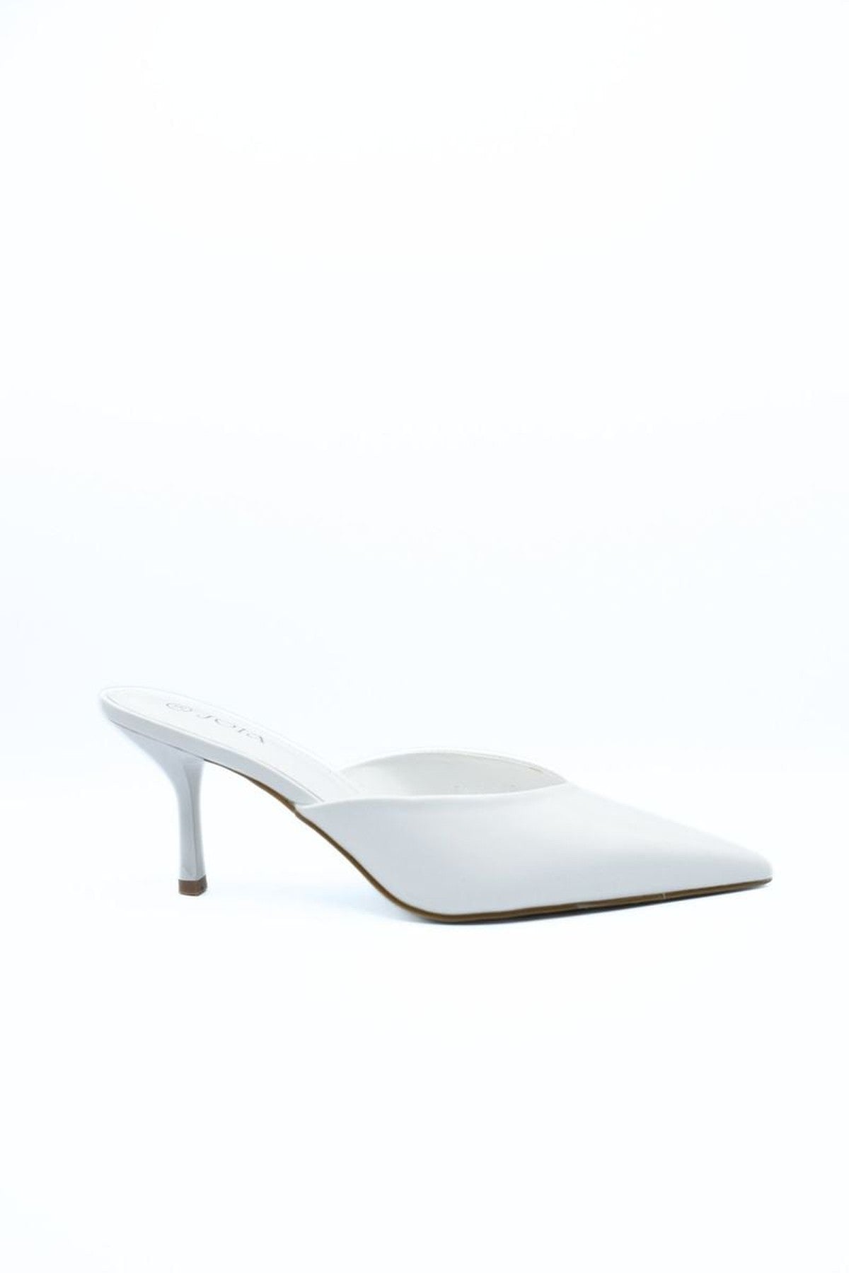 Mariana Pointed Toe Slip-on High Heels - White