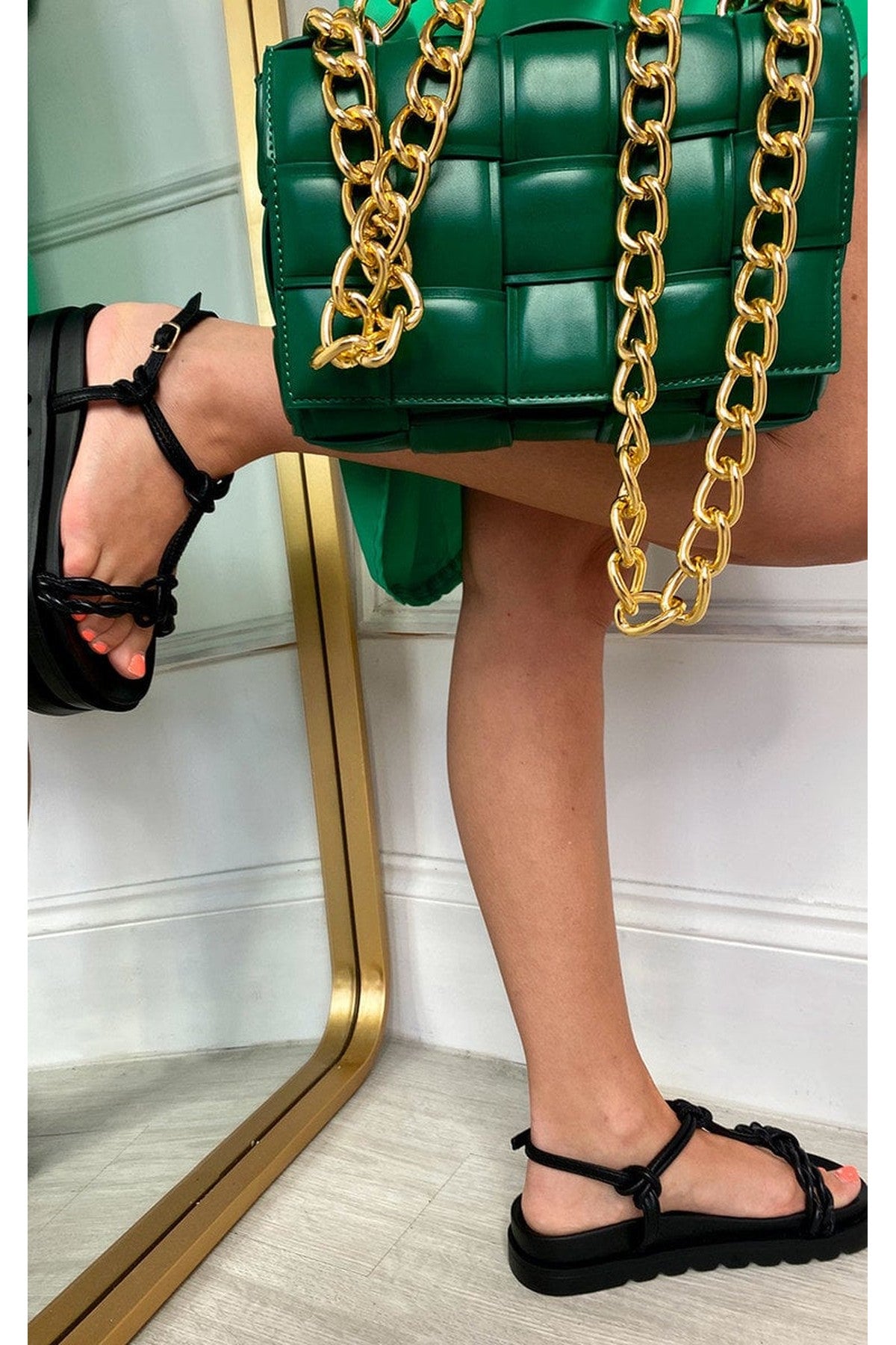 Martha Strappy Sandals - Black