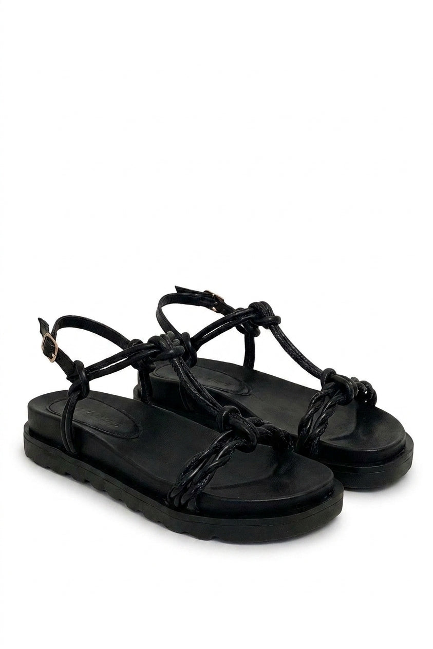 Martha Strappy Sandals - Black