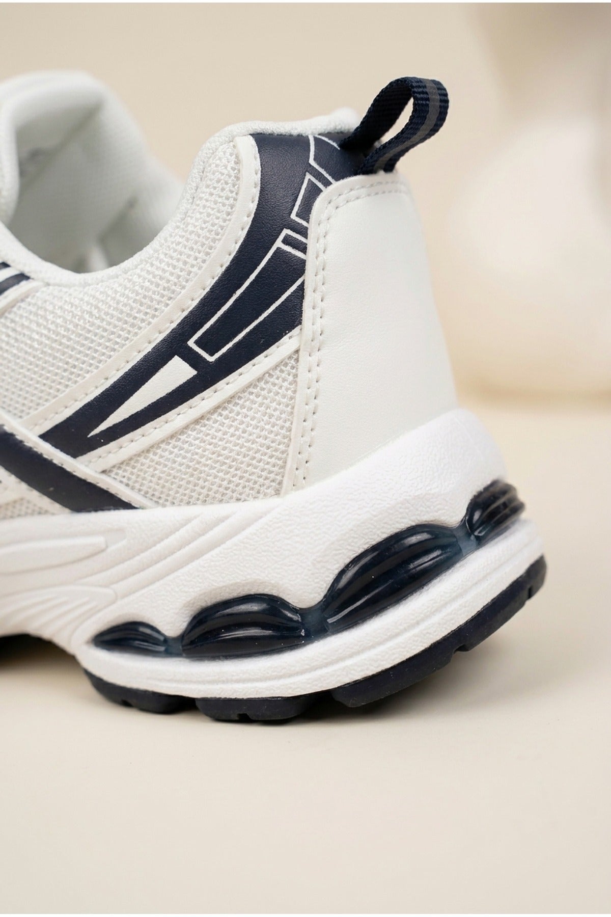 Constance Mixed Media Panelled Trainers - White