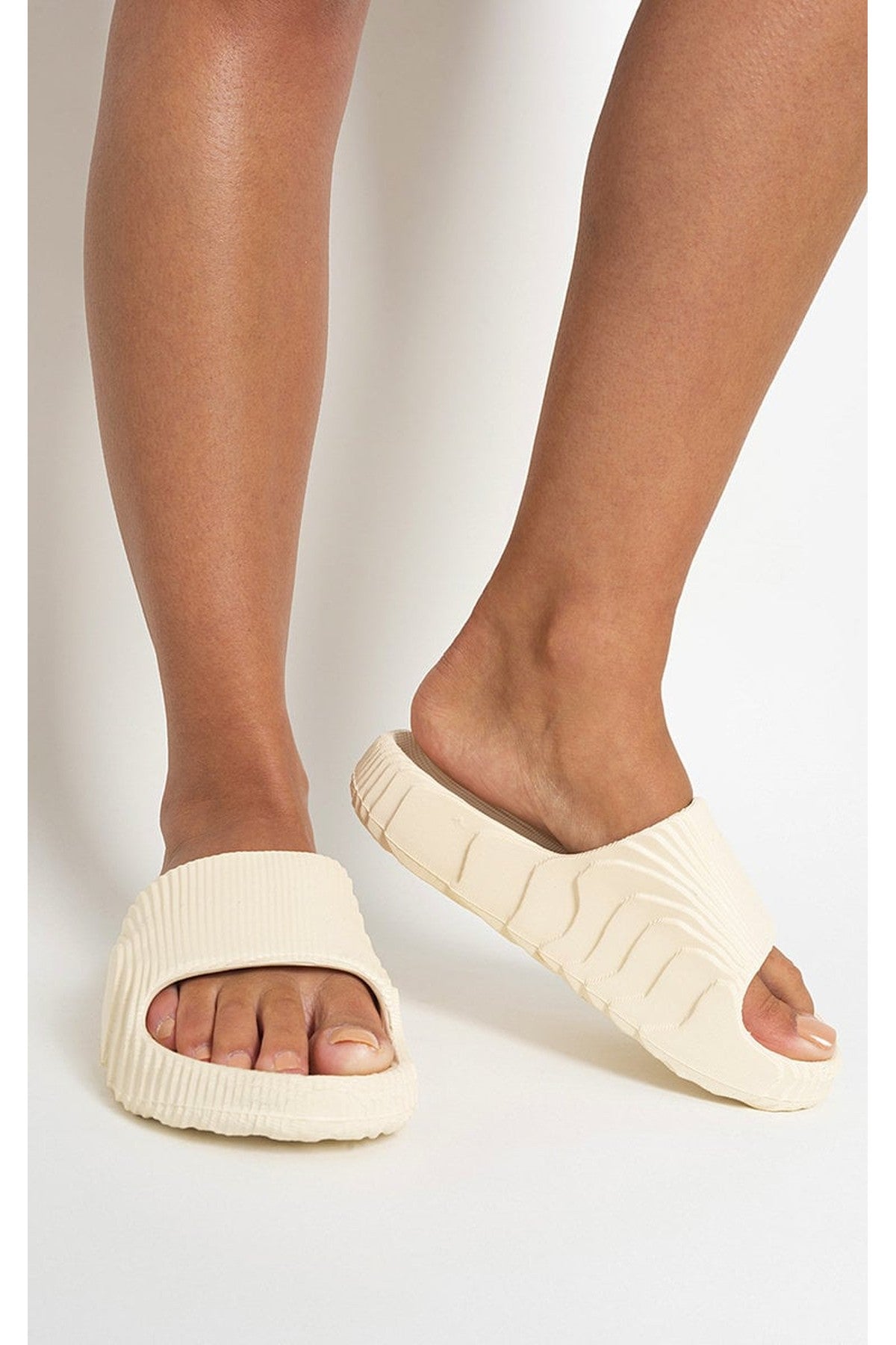 Nancie Open Toe Breathable Sandals - Bone White