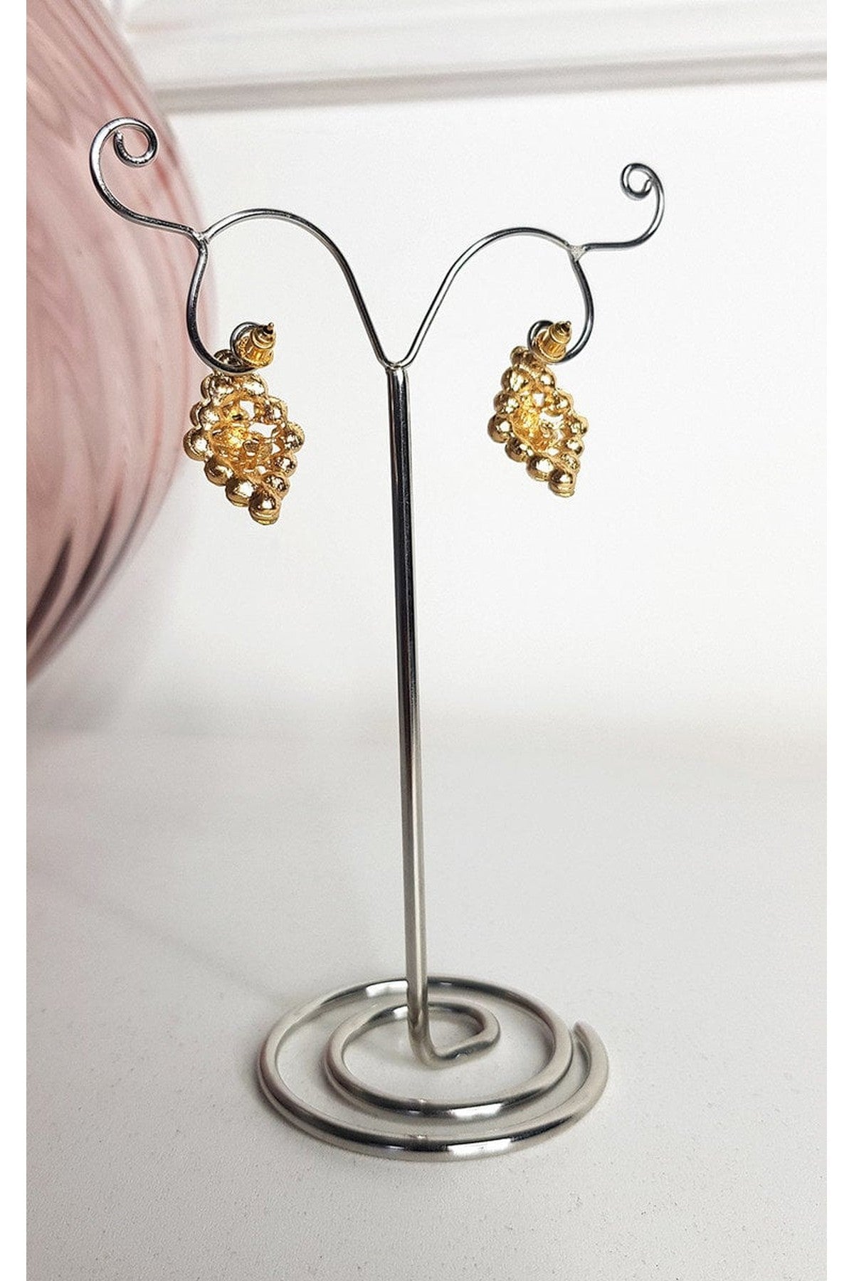 Nina Embellished Earrings - Gold