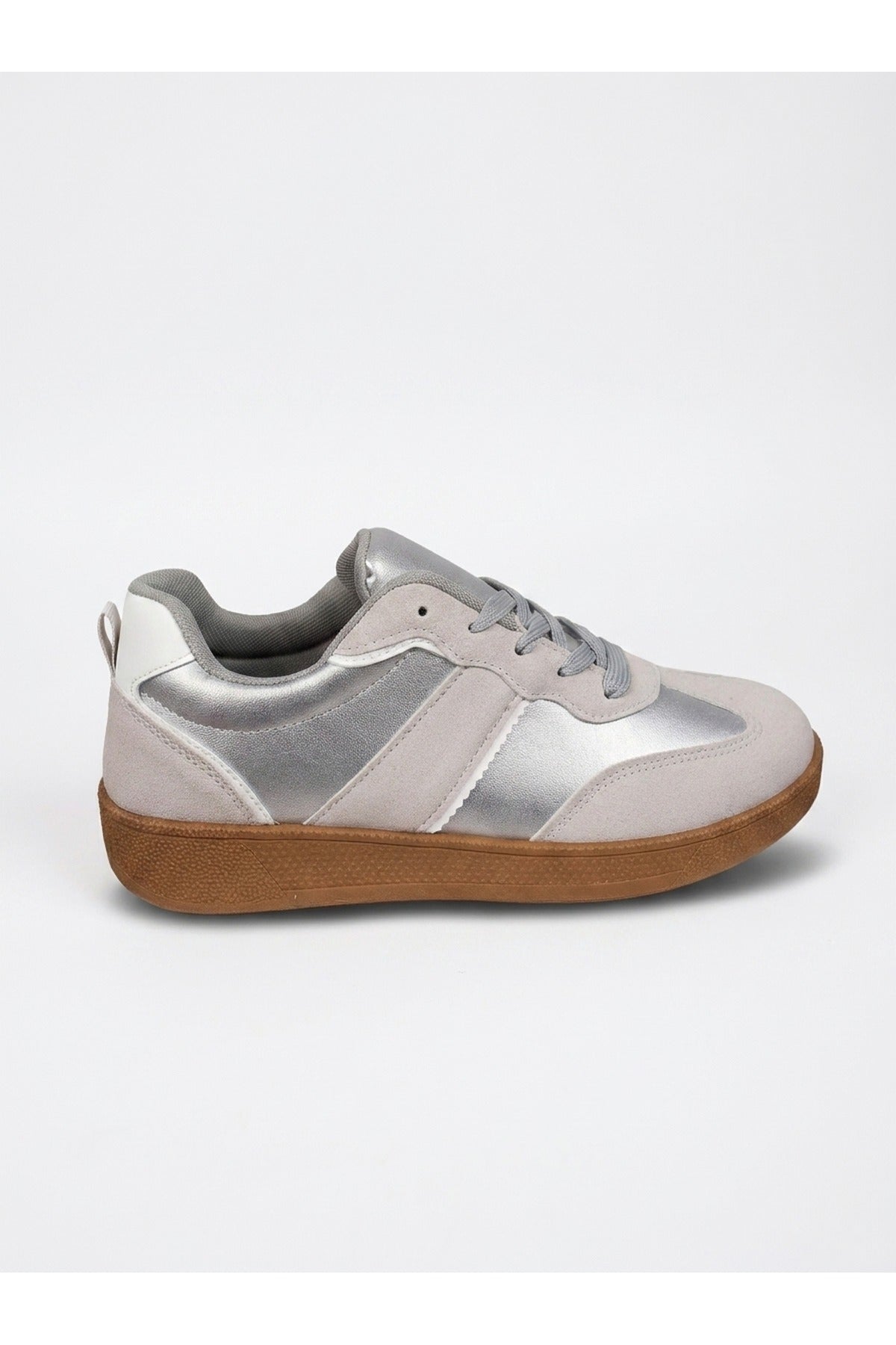 Saoirse Retro Style Trainers - SILVER