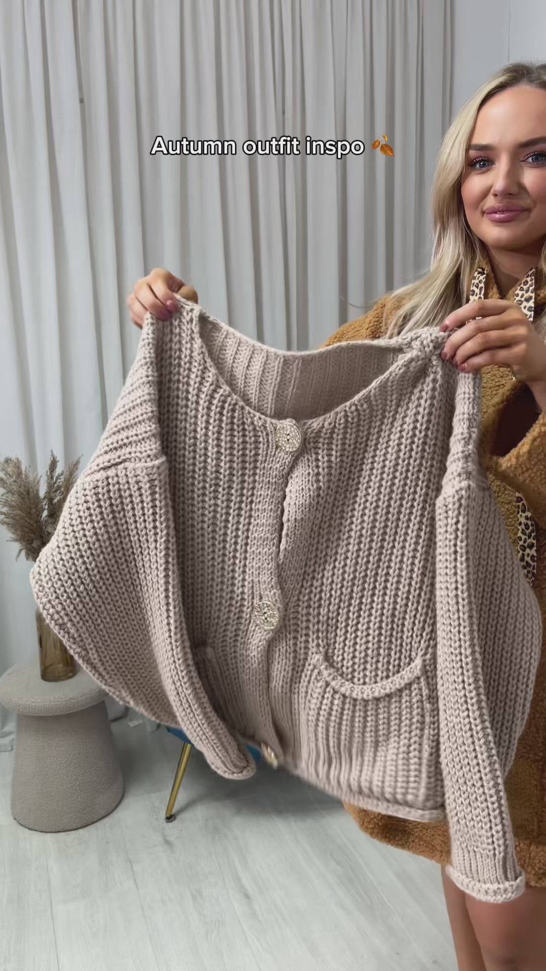Melissa Chunky Cable Button Knit Cardigan