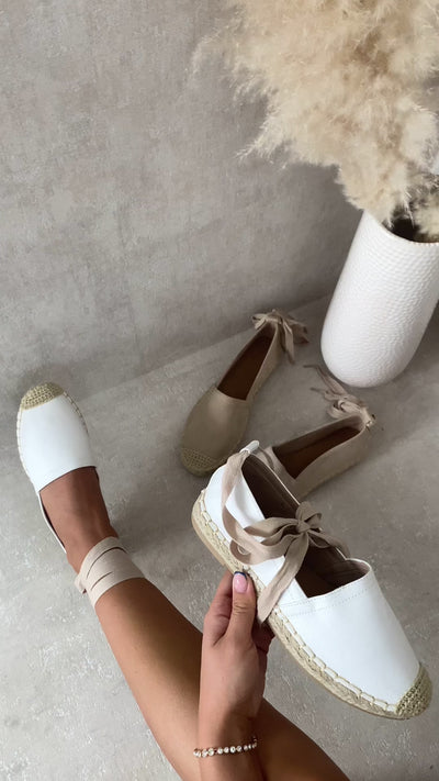 Zoey Tie Leg Espadrille Sandals