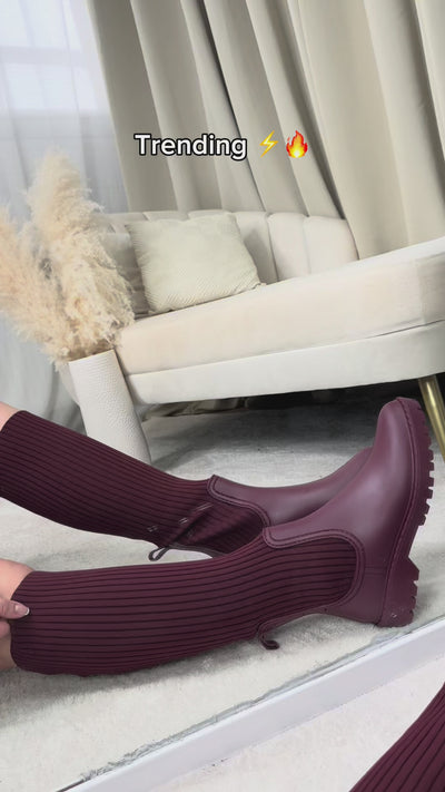 Lucille High Sock Platform Boots