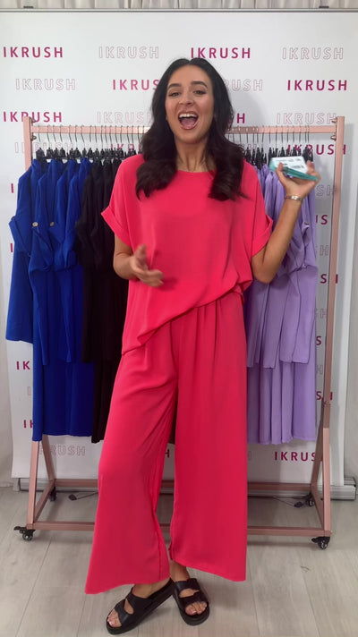 Hailey Oversized Top And Wide Leg Trousers Co-ord Set