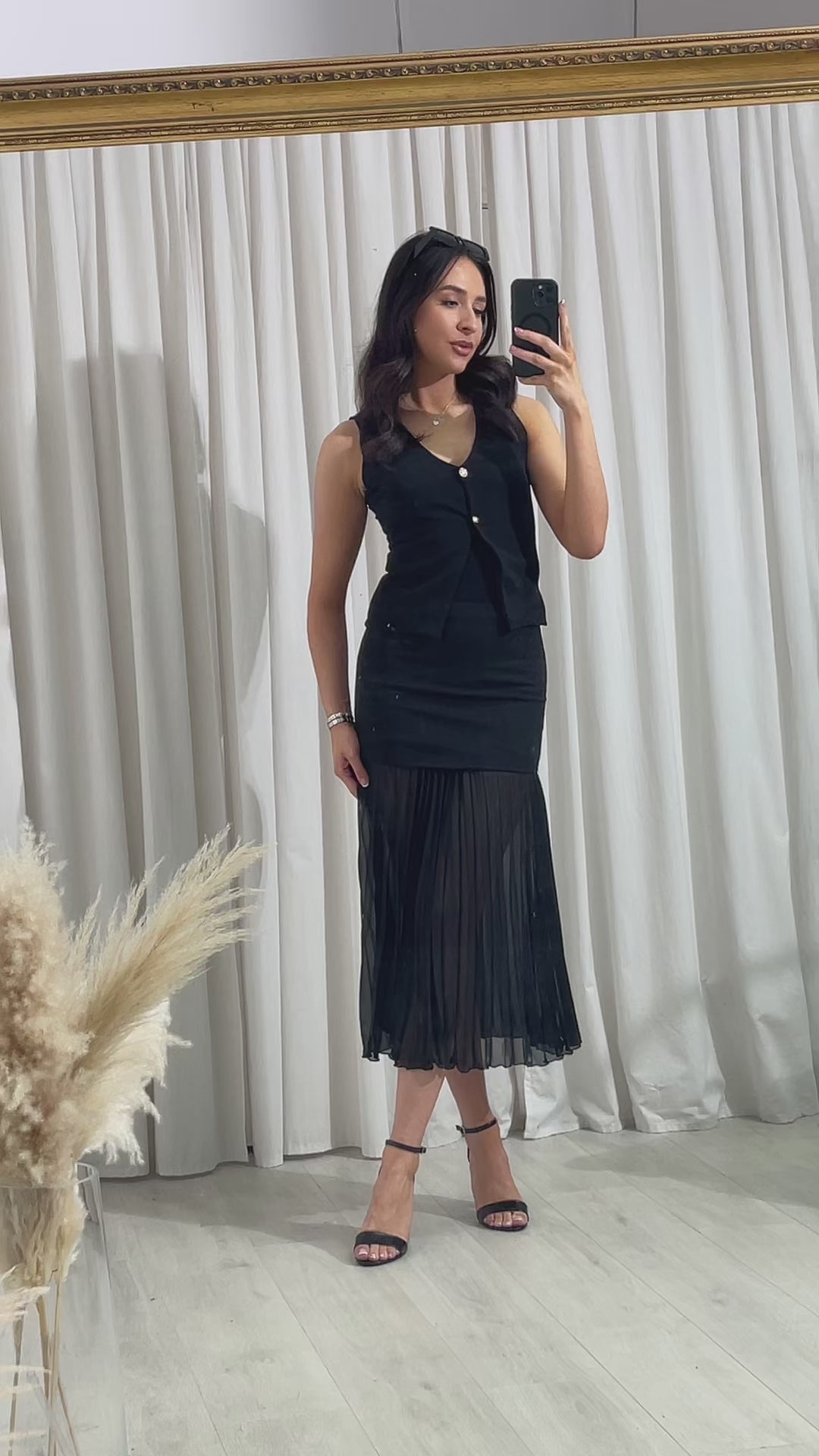 Elena Tailored Vest & Layered Maxi Skirt Co-ord Set